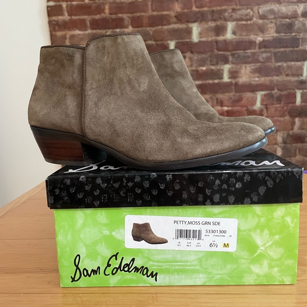 Sam Edelman moss green bootie